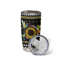 Hummingbird Sunflower Christmas Tumbler Cup You Are My Sunshine DT03 - Polynesian Pride