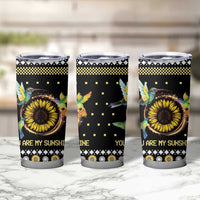 Hummingbird Sunflower Christmas Tumbler Cup You Are My Sunshine DT03 - Polynesian Pride