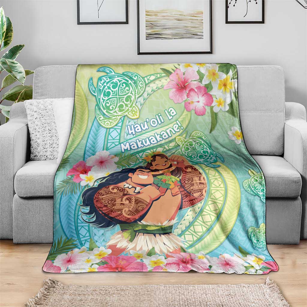 Hawaii Father's Day Blanket Happy Father And Child