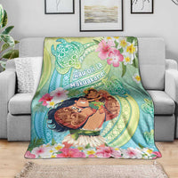 Hawaii Father's Day Blanket Happy Father And Child