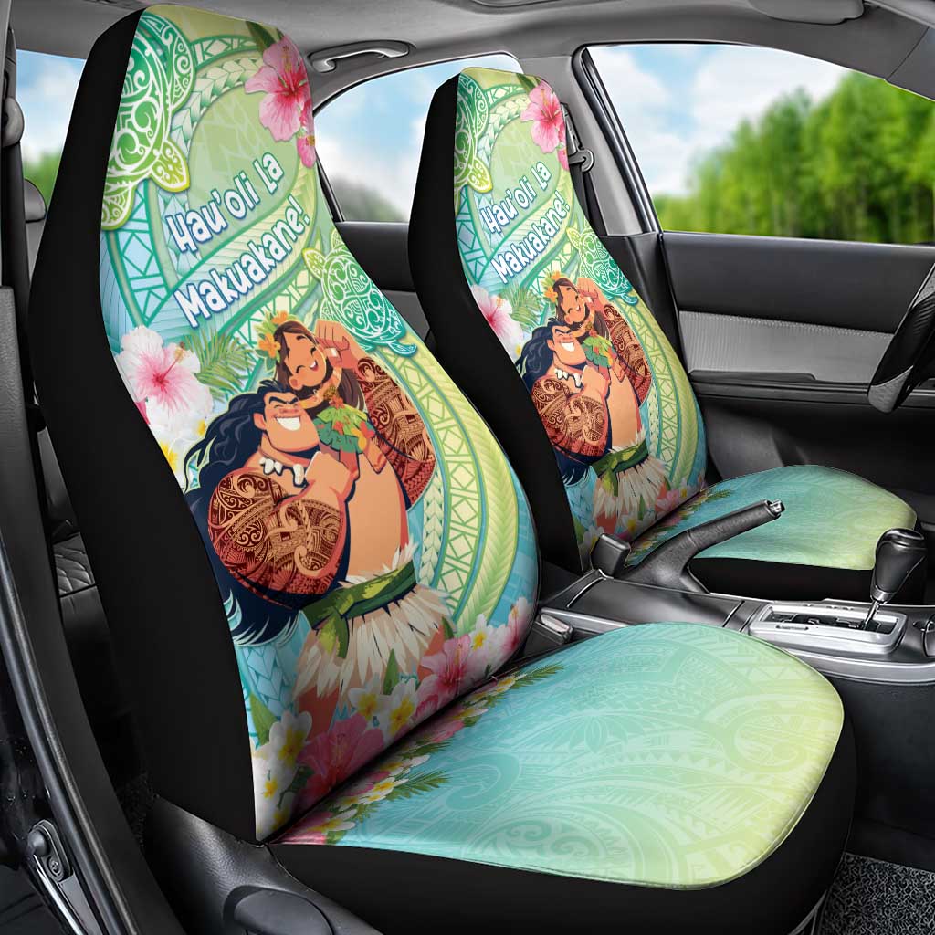 Hawaii Father's Day Car Seat Cover Happy Father And Child