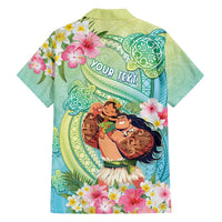 Personalised Hawaii Father's Day Family Matching Long Sleeve Bodycon Dress and Hawaiian Shirt Happy Father And Child DT04 - Polynesian Pride