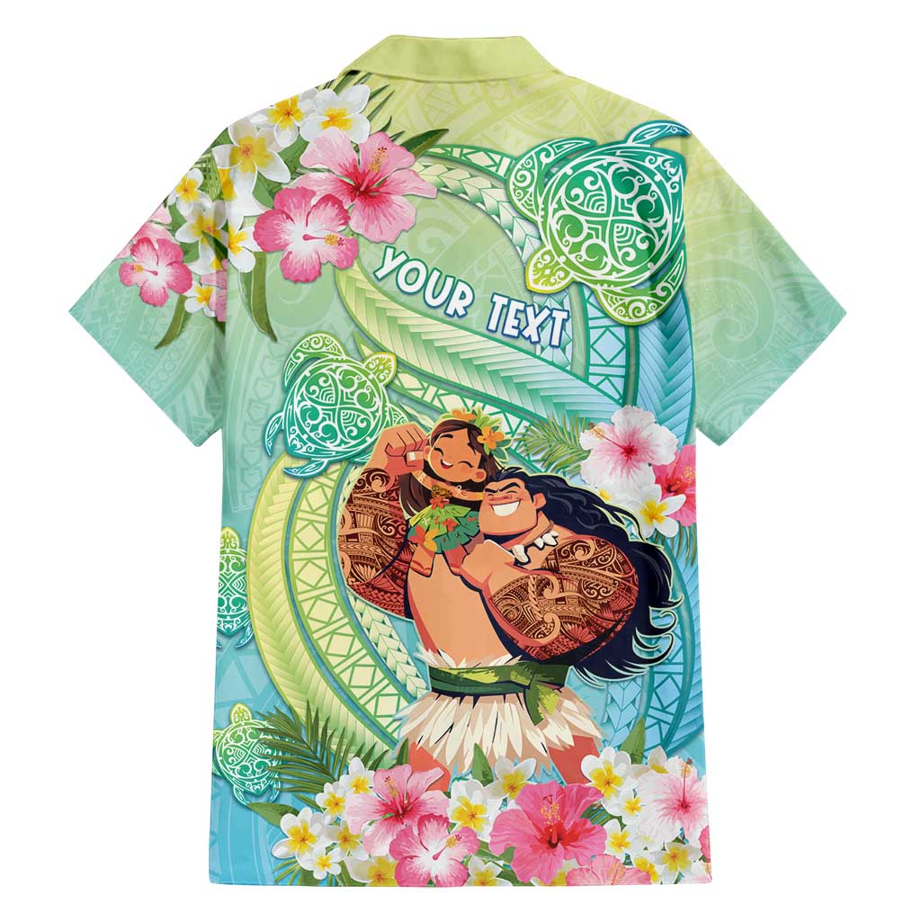 Personalised Hawaii Father's Day Family Matching Tank Maxi Dress and Hawaiian Shirt Happy Father And Child DT04 - Polynesian Pride