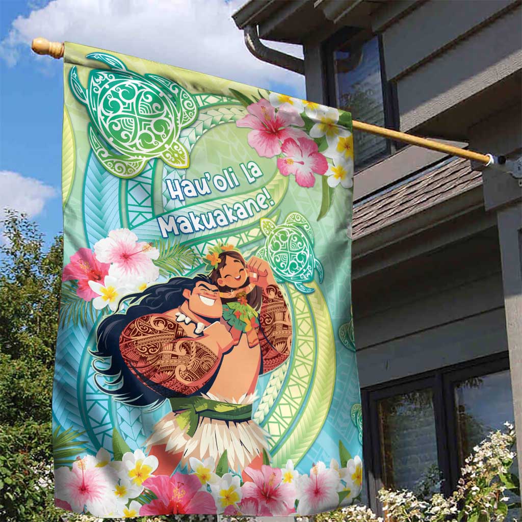 Hawaii Father's Day Garden Flag Happy Father And Child