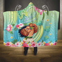 Hawaii Father's Day Hooded Blanket Happy Father And Child