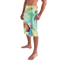 Personalised Hawaii Father's Day Lavalava Happy Father And Child