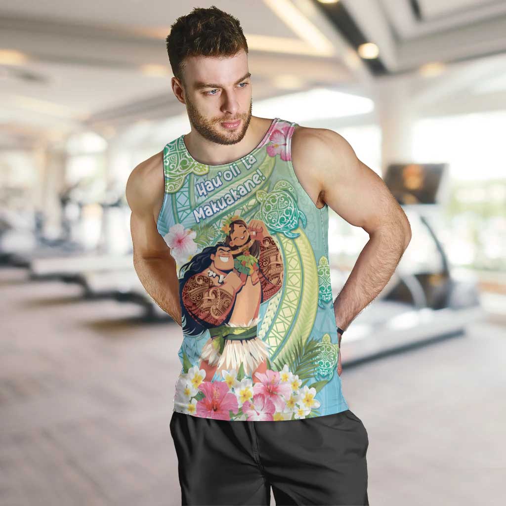 Personalised Hawaii Father's Day Men Tank Top Happy Father And Child