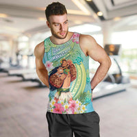 Personalised Hawaii Father's Day Men Tank Top Happy Father And Child