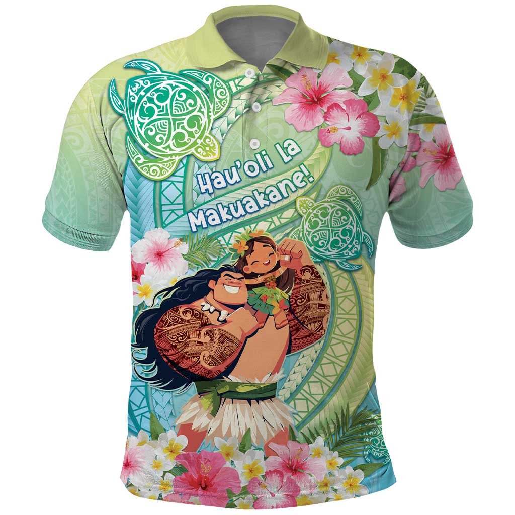 Personalised Hawaii Father's Day Polo Shirt Happy Father And Child