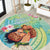 Hawaii Father's Day Round Carpet Happy Father And Child