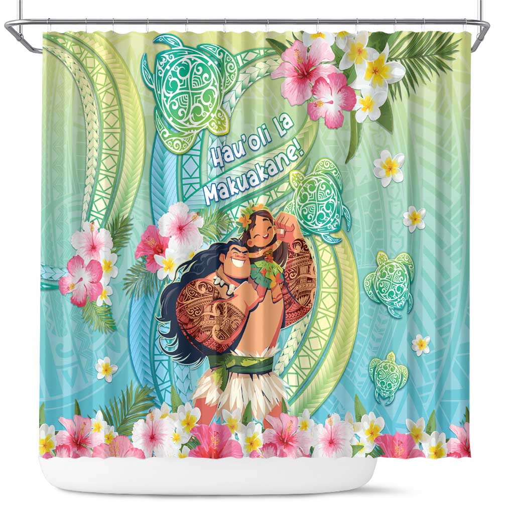Hawaii Father's Day Shower Curtain Happy Father And Child