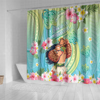 Hawaii Father's Day Shower Curtain Happy Father And Child
