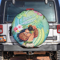 Hawaii Father's Day Spare Tire Cover Happy Father And Child