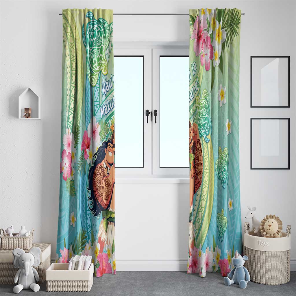 Hawaii Father's Day Window Curtain Happy Father And Child