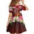Personalised New Zealand Father's Day Family Matching Off Shoulder Short Dress and Hawaiian Shirt Happy Father And Child