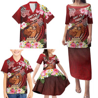 Personalised New Zealand Father's Day Family Matching Puletasi and Hawaiian Shirt Happy Father And Child DT04 - Polynesian Pride
