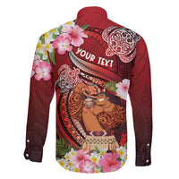 Personalised New Zealand Father's Day Family Matching Puletasi and Hawaiian Shirt Happy Father And Child DT04 - Polynesian Pride