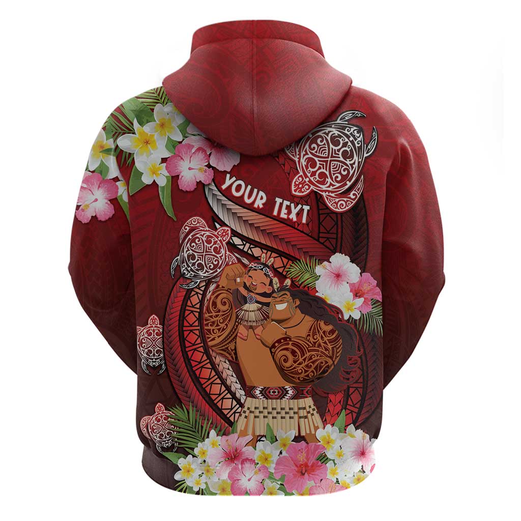 Personalised New Zealand Father's Day Hoodie Happy Father And Child