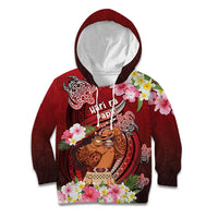 Personalised New Zealand Father's Day Kid Hoodie Happy Father And Child