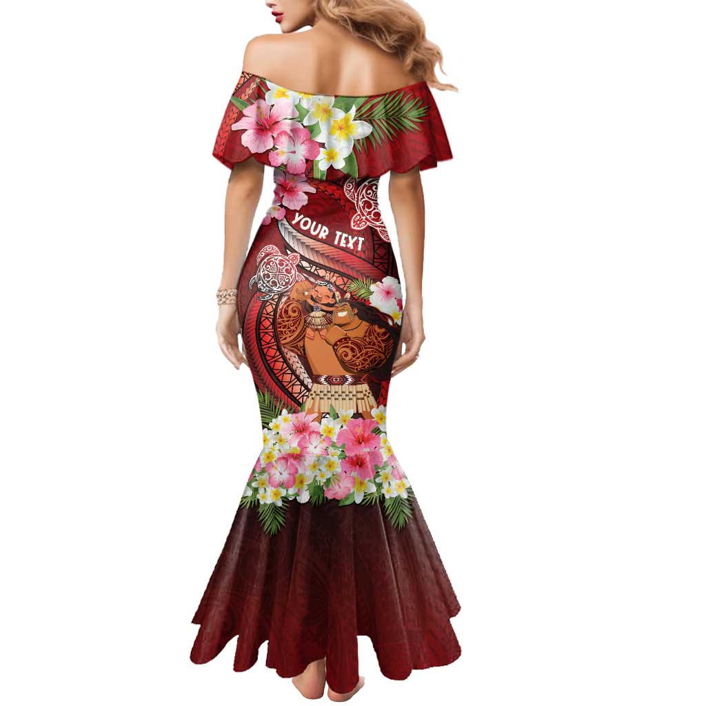 Personalised New Zealand Father's Day Mermaid Dress Happy Father And Child