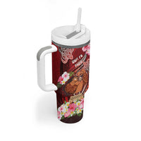Personalised New Zealand Father's Day Tumbler With Handle Happy Father And Child DT04 - Polynesian Pride