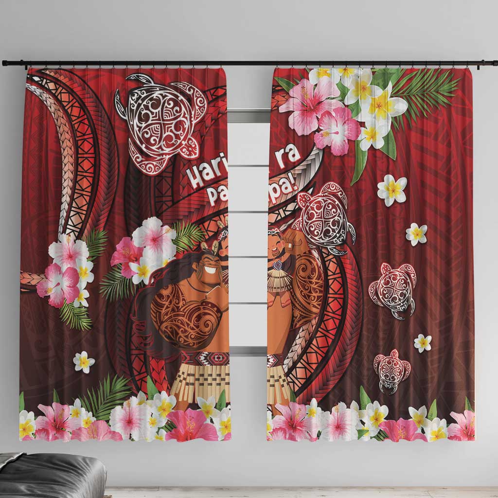 New Zealand Father's Day Window Curtain Happy Father And Child