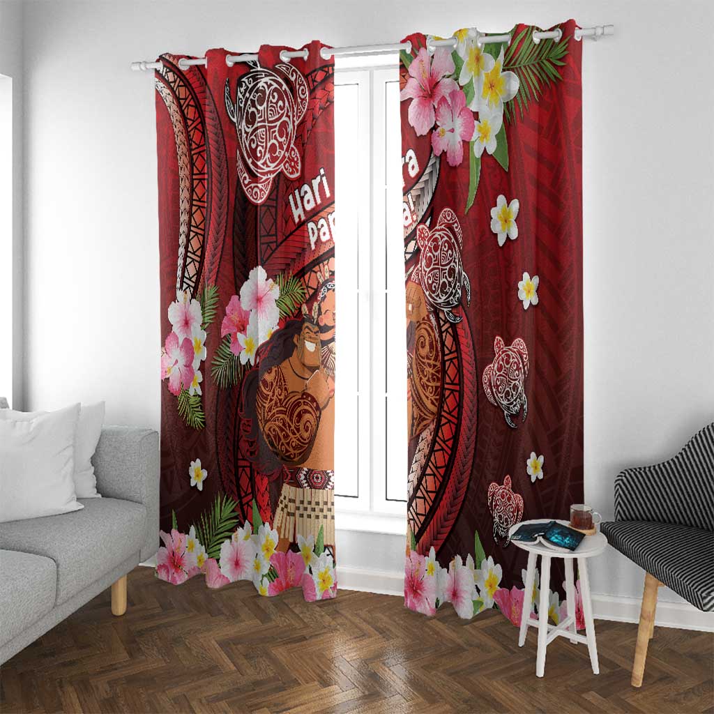 New Zealand Father's Day Window Curtain Happy Father And Child