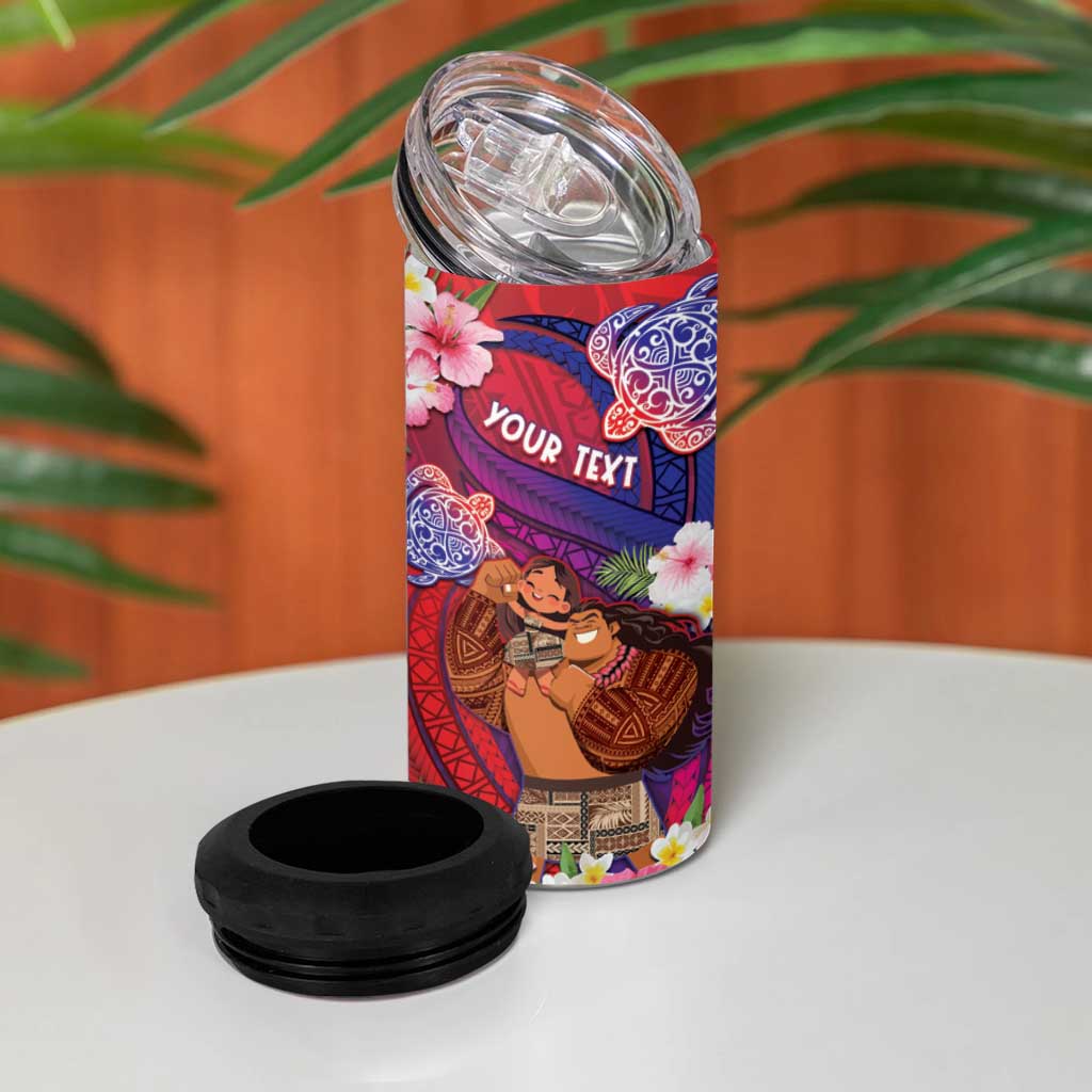Personalised Samoa Father's Day 4 in 1 Can Cooler Tumbler Happy Father And Child