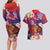 Personalised Samoa Father's Day Couples Matching Long Sleeve Bodycon Dress and Hawaiian Shirt Happy Father And Child