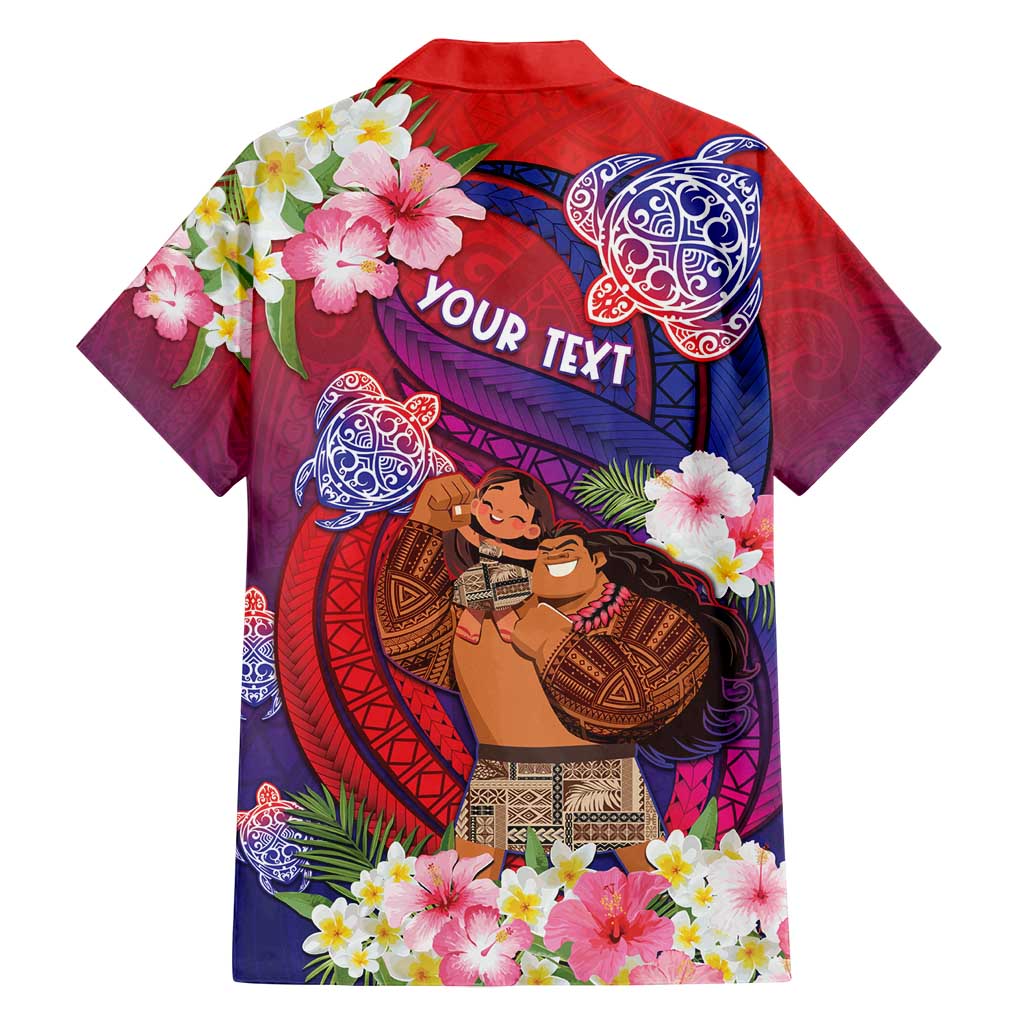 Personalised Samoa Father's Day Family Matching Puletasi and Hawaiian Shirt Happy Father And Child