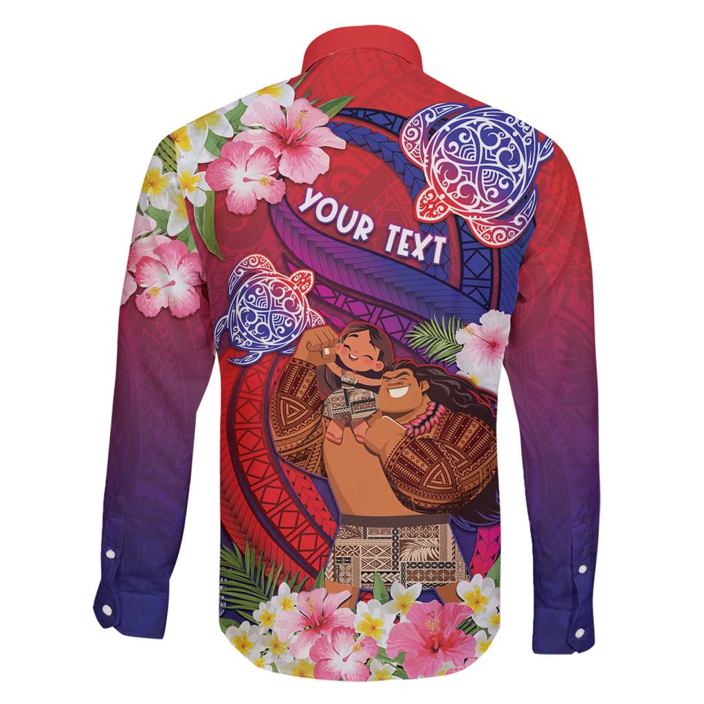 Personalised Samoa Father's Day Family Matching Puletasi and Hawaiian Shirt Happy Father And Child