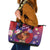Samoa Father's Day Leather Tote Bag Happy Father And Child