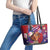 Samoa Father's Day Leather Tote Bag Happy Father And Child
