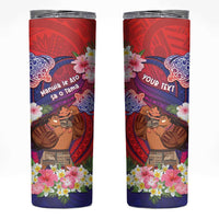 Personalised Samoa Father's Day Skinny Tumbler Happy Father And Child DT04 Red - Polynesian Pride