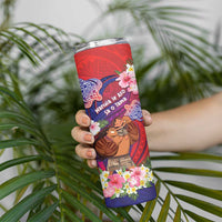 Personalised Samoa Father's Day Skinny Tumbler Happy Father And Child DT04 - Polynesian Pride