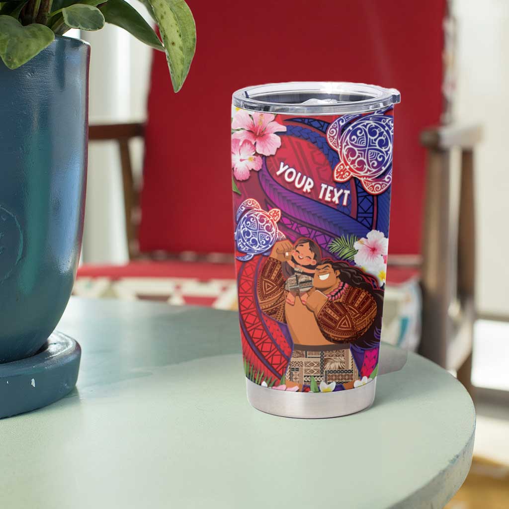 Personalised Samoa Father's Day Tumbler Cup Happy Father And Child DT04 - Polynesian Pride