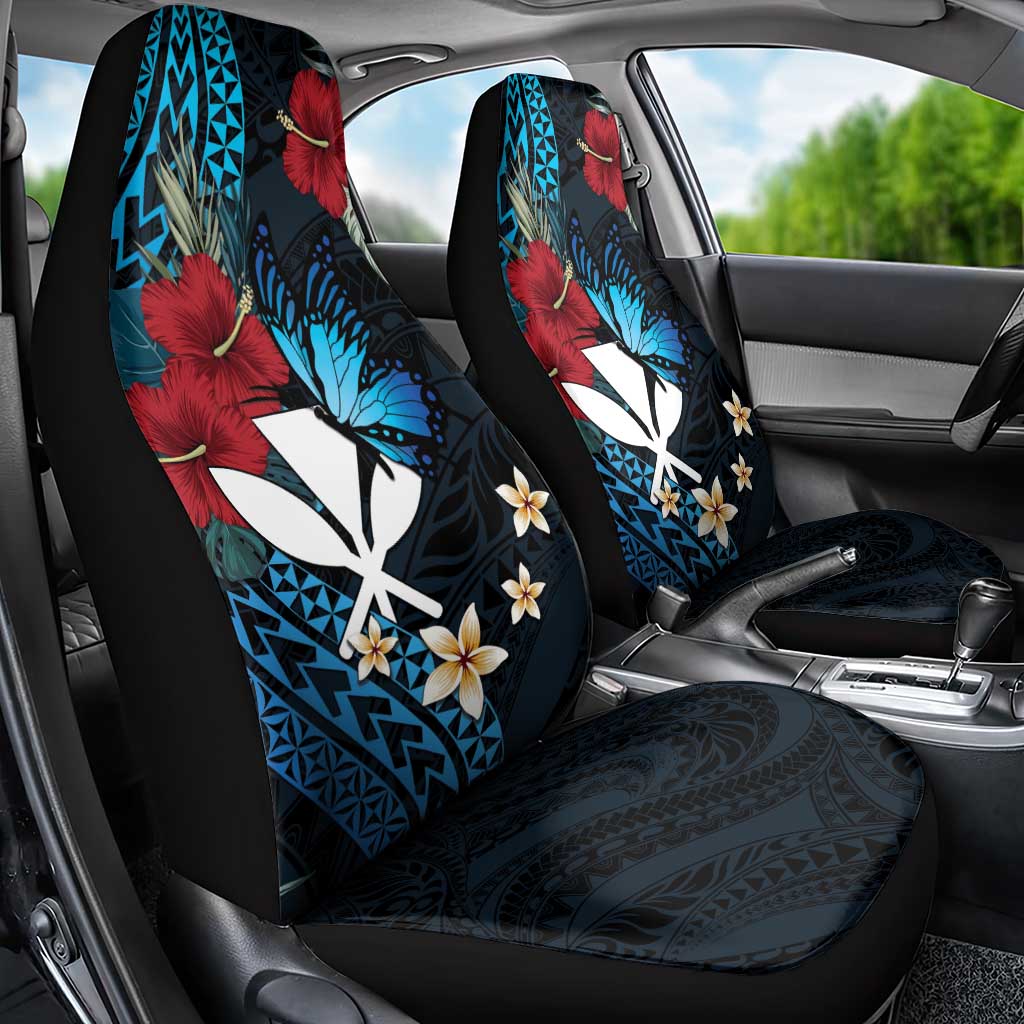 Hawaii Butterfly Car Seat Cover Kanaka Maoli Mix Hibiscus