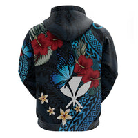 Hawaii Butterfly Hoodie Kanaka Maoli Mix Hibiscus
