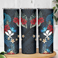 Hawaii Butterfly Skinny Tumbler Kanaka Maoli Mix Hibiscus DT04 - Polynesian Pride