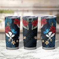 Hawaii Butterfly Tumbler Cup Kanaka Maoli Mix Hibiscus