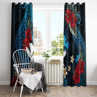 Hawaii Butterfly Window Curtain Kanaka Maoli Mix Hibiscus