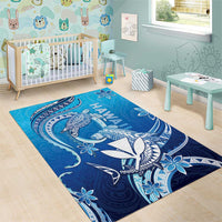 Hawaii Area Rug Turtle With Hammerhead Shark Oceanic