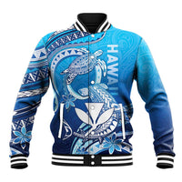 Hawaii Baseball Jacket Turtle With Hammerhead Shark Oceanic