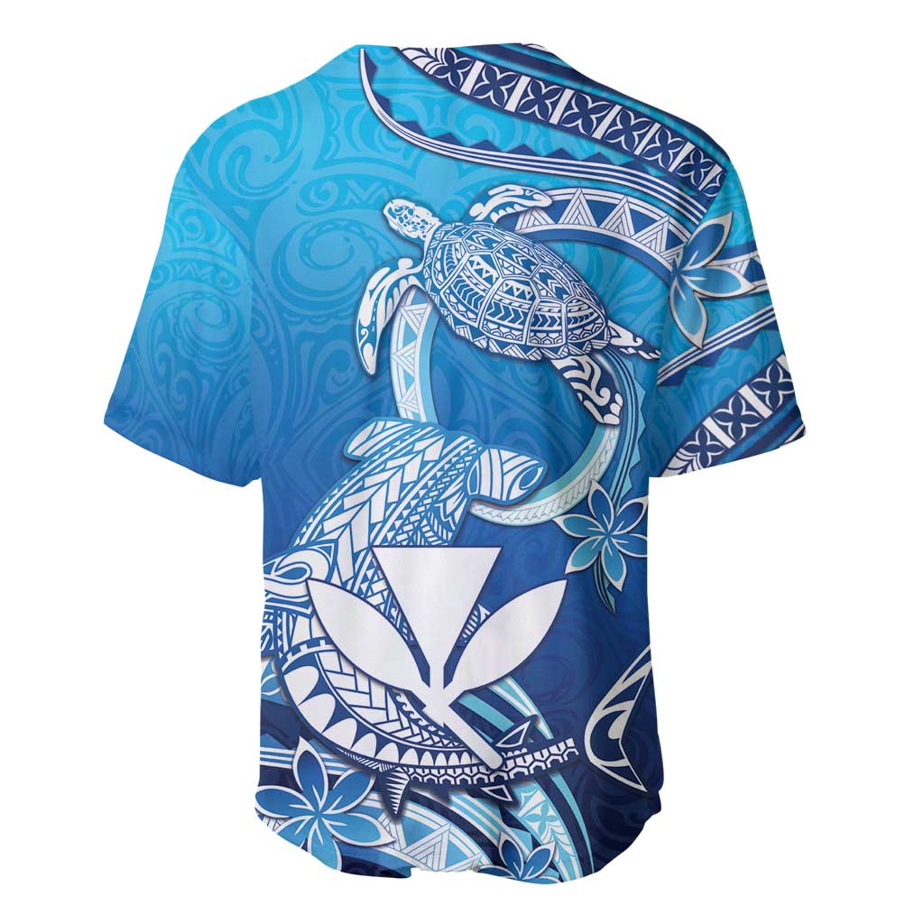 Hawaii Baseball Jersey Turtle With Hammerhead Shark Oceanic DT04 - Polynesian Pride