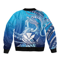 Hawaii Bomber Jacket Turtle With Hammerhead Shark Oceanic DT04 - Polynesian Pride