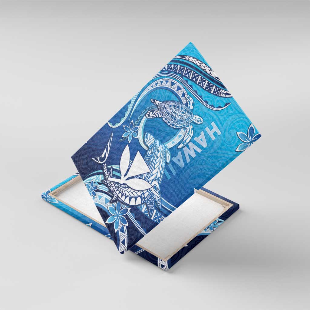 Hawaii Canvas Wall Art Turtle With Hammerhead Shark Oceanic