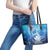 Hawaii Leather Tote Bag Turtle With Hammerhead Shark Oceanic