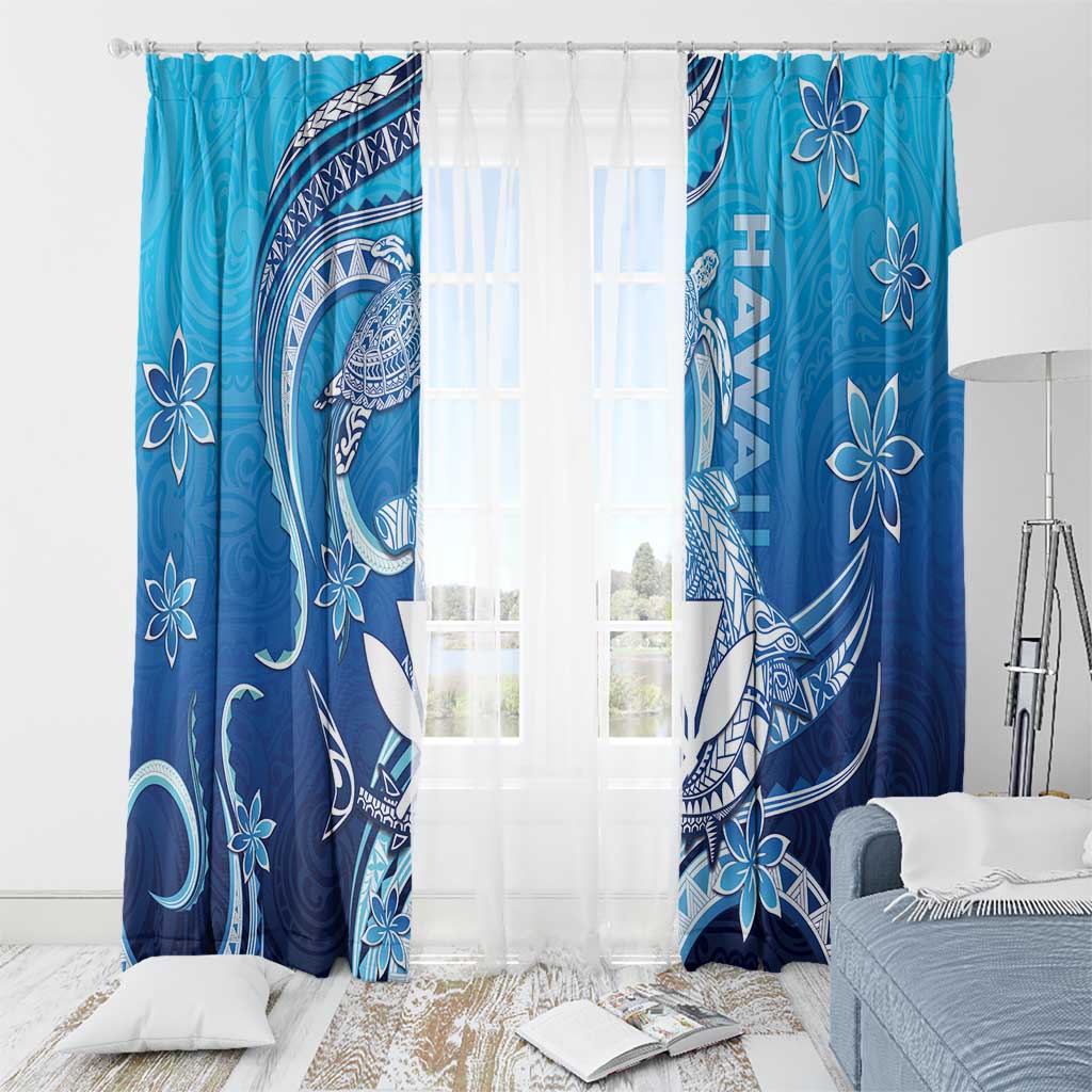 Hawaii Window Curtain Turtle With Hammerhead Shark Oceanic