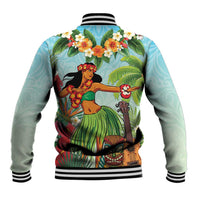 Hawaii Lei Day Baseball Jacket Hula Girl With Tropical Forest DT04 - Polynesian Pride