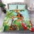 Hawaii Lei Day Bedding Set Hula Girl With Tropical Forest